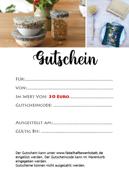 Gutschein: 30 Euro